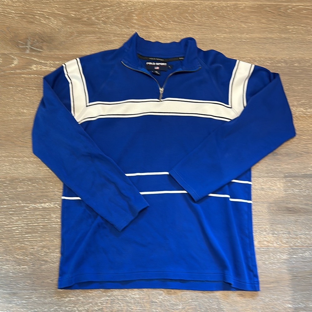 POLO SPORT BY RALPH LAUREN MENS BLUE ZIP TOP SIZE L